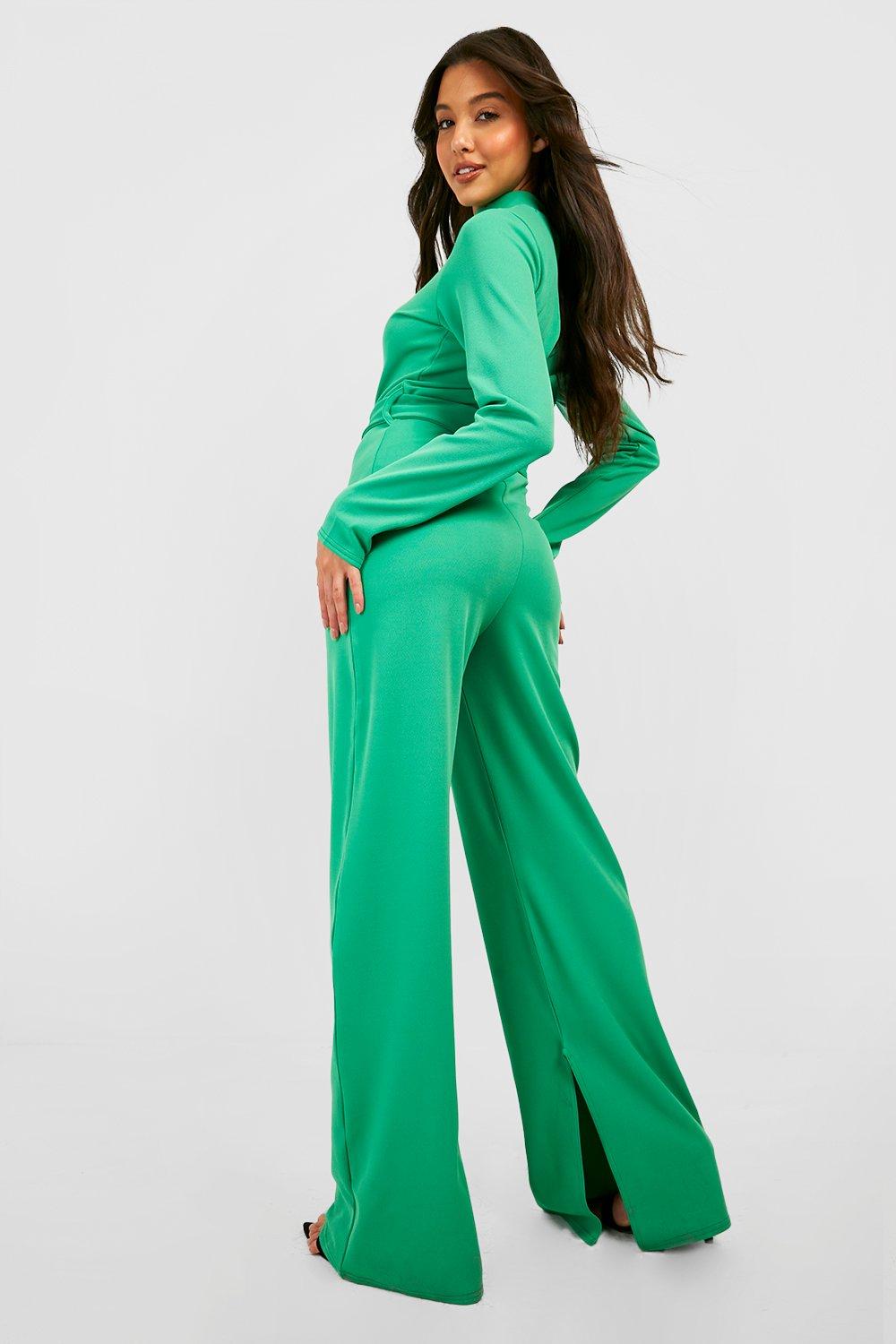 Boohoo basic tailored wide leg jumpsuit online